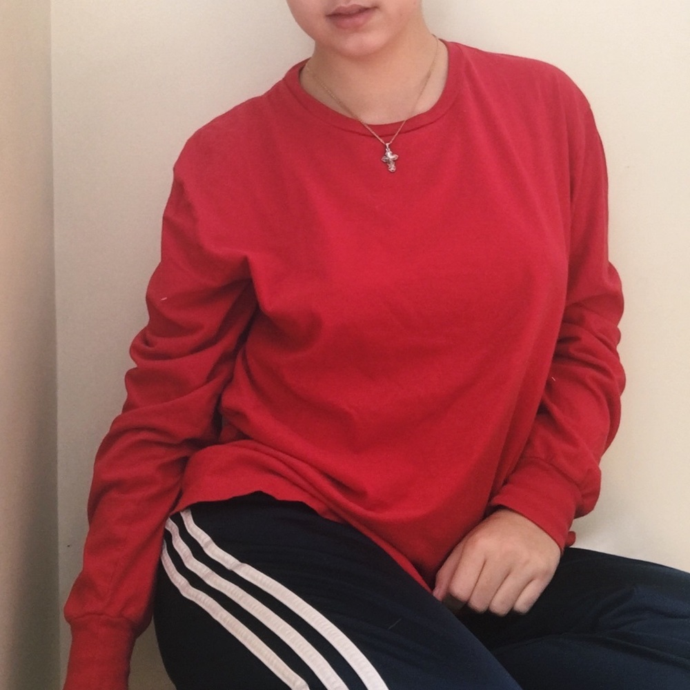 Polo red long sleeve